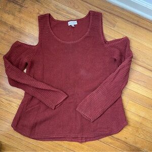 Knox Rose Maroon Textured Sweater
